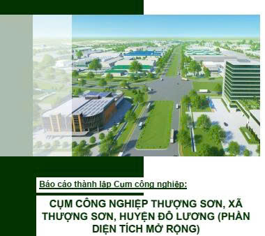 Dự án cụm công nghiệp Thượng Sơn, xã Thượng Sơn, huyện Đô Lương
